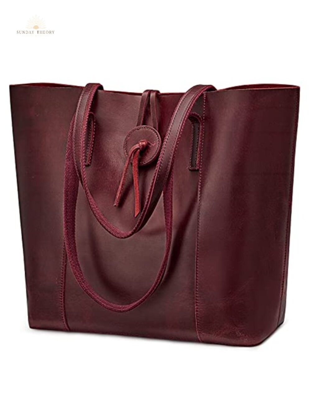 Vintage Genuine Leather Tote Bag for Women Large Shoulder Purse